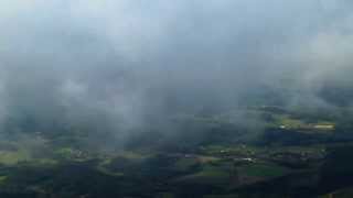 COCKPIT VIEW OF APPROACH AND LANDING AT SANTIAGO DE COMPOSTELA AIRPORT [upl. by Ailahtan]