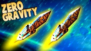 ZERO GRAVITY Forts Rocket Bases in SPACE Forts Multiplayer Gameplay [upl. by Natiha]