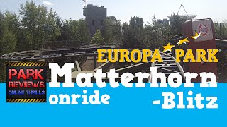 MatterhornBlitz onride  Europa Park 2015  ParkReviews [upl. by Eelarual531]