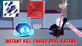 『Best One Shot Combo God HumanCursed Dual KatanaPortal』Bounty Hunt  Blox Fruit Winter Update [upl. by Horwitz]