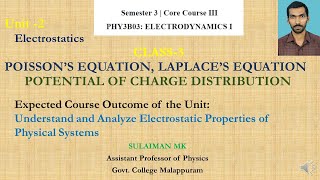 Poissons Equation and Laplaces Equation Malayalam [upl. by Comptom]