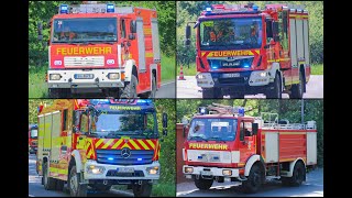 Waldbrandübung Einsatzfahrten der Feuerwehren im Kreis DarmstadtDieburg [upl. by Gagliano343]