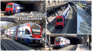 Züge beim Bahnhof Zürich Stadelhofen  Trains at Zurich Stadelhofen station 2019 [upl. by Jovitah]