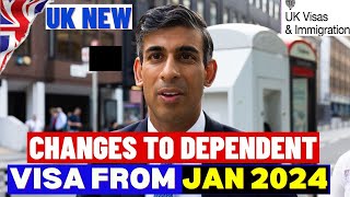 New Changes To UK Dependent Visa From January 2024 UK Dependent Visa New Rules And Update [upl. by Crutcher]