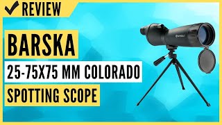 BARSKA 2575x75 mm Colorado Spotting Scope Review [upl. by Yentnuoc]