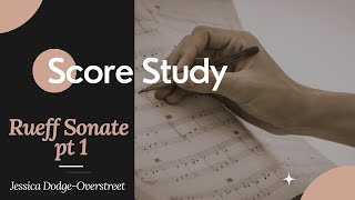 Rueff Saxophone Sonate SCORE STUDY [upl. by Corette]