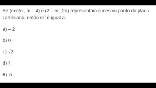 Questão EEAr Geo Analítica [upl. by Nuhsyar]