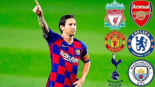 Lionel Messi ● All Goals vs the Premier League [upl. by Annice]