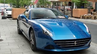 2014 New Ferrari California T in Blu California  Startup and acceleration sound [upl. by Nibot]