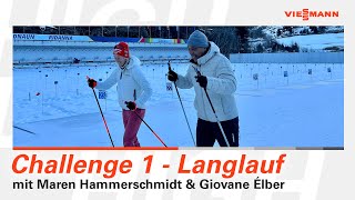 Challenge 1  Langlauf Sprint  mit Maren Hammerschmidt amp Giovane Élber [upl. by Lateehs]