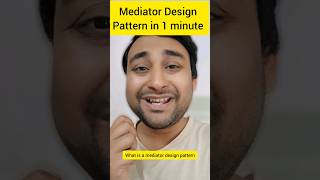 Mediator design pattern in 1 min shorts shortsfeed ytshorts java designpatterns job code [upl. by Jeffie]