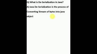 What is DeSerialization in Java Latest update 2024RealTime [upl. by Tabbitha]