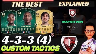 Rank 1  Fut Champs Qualifiers  4334  433 4 Custom Tactics Explained  FC 25 Ultimate Team [upl. by Lasyrc338]