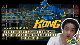 MATRICKS  ANALISISREACTION GAMEPLAY PINC GAME TERAKHIR WEEK 1 KONG MENGAMUKK   PUBGM INDO [upl. by Helaina]