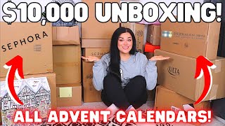 WORTH OVER 10000  Huge Advent Calendar Sneak Peak Unboxing [upl. by Hesler913]