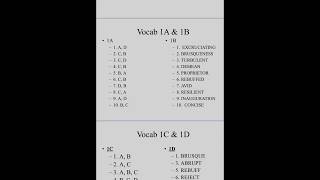 Wordly Wise • Book 8 • Lesson 1 • AB  CD Answer Key [upl. by Yakcm]