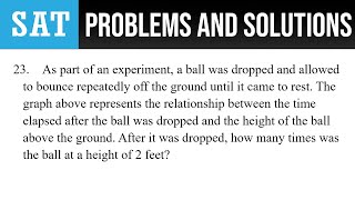 23 As part of an experiment a ball was dropped and allowed to bounce repeatedly off the ground [upl. by Yehus]