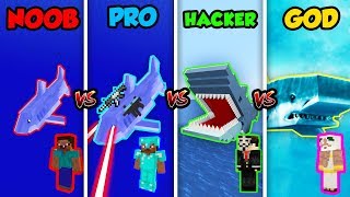 Minecraft NOOB vs PRO vs HACKER vs GOD SHARK in Minecraft Animation [upl. by Enilekcaj836]