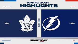 NHL Highlights  Maple Leafs vs Lightning  April 17 2024 [upl. by Laurin922]