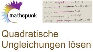 Quadratische Ungleichungen lösen [upl. by Gradeigh]