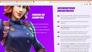 Fusion de comptes Fortnite comment faire [upl. by Fevre]