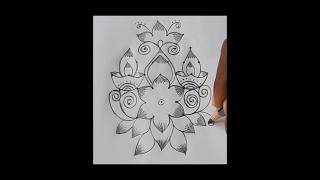 Deepavali festival kolam deepam kolam simple and easy kolam rangoli shorts short [upl. by Alam746]