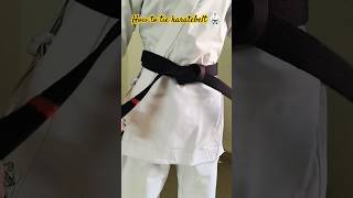 How to tie Karate black belt shotokan kratebelthow to tie karat⅚ [upl. by Tobit]