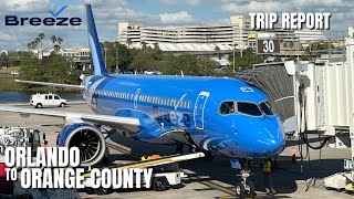 Breeze airways quotNicestquot Review A220 300  Orlando to Orange County [upl. by Eunice]