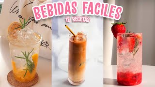 BEBIDAS DELICIOSAS Y FACILES EN CASA 12 RECETAS  Tutoriales Belen [upl. by Jennette]