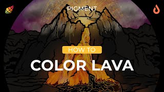 Pigment How To Coloring Lava  Tutorial Coloring Lava  Digital Coloring Tips and Tricks [upl. by Helena]