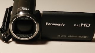 Panasonic HcV550 Camcorder Unboxing and REVIEW [upl. by Alina]