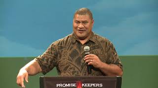 Inga Tuigamala at Promise Keepers quotTama Tane Malosiquot Samoan Mens Event [upl. by Roz]