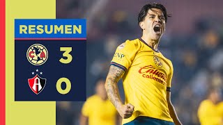 Resumen completo América 3 – 0 Atlas  Jornada 8 AP24  ¡Debutando y anotando con VÍCTOR DÁVILA [upl. by Nilcaj]