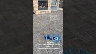 Paver patio power wash sand amp seal Powell Ohio [upl. by Charity]