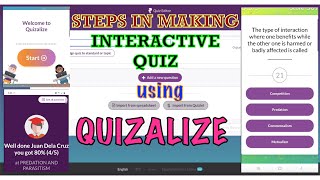 HOW TO MAKE AN INTERACTIVE QUIZ USING QUIZALIZE [upl. by Bertle]