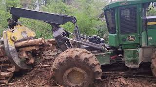 Mississippi Logger Getting Wood In Soft Ground [upl. by Atibat]