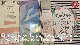 Erin Condren Teacher Planner from Target vs Michaels Recollections Planner [upl. by Orme]