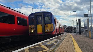 SWR 455915 455920 departing Clapham Junction 10072024 [upl. by Sillad]