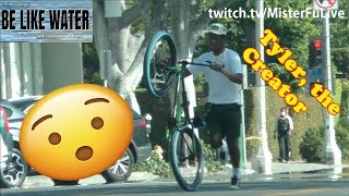 Tyler the Creator TRICKS on his CUSTOM BIKE Should he go PRO [upl. by Beffrey]