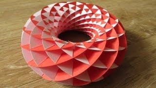 sliceform  papercraft  torus  tutorial  dutchpapergirl [upl. by Nnyltiac]