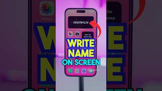 Write your NAME on iPhone Screen shorts [upl. by Berkley964]