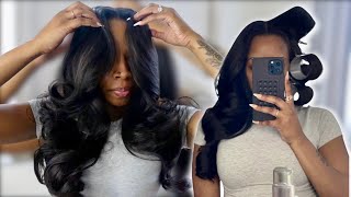 HOW TO GET BIG VOLUMINOUS BOUNCY CURLS hairtransformation [upl. by Wilfreda467]