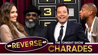 Reverse Charades with Jessica Alba and Marlon Wayans  The Tonight Show Starring Jimmy Fallon [upl. by Devin]