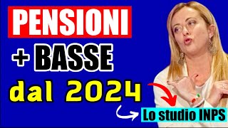 🔴 ULTIMORA PENSIONI PIÙ BASSE DAL 2024 👉 ARRIVATO POCO FA LALLARMANTE STUDIO DELLINPS 📄💸 [upl. by Eileek]