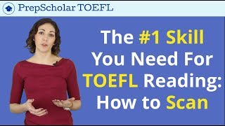 TOEFL Reading Tips and Practice  How to Scan [upl. by Nylecaj]