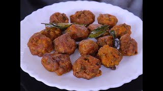 Banana Stem Pakoda Recipe  Banana Stem Bhaji Recipe [upl. by Kinch]