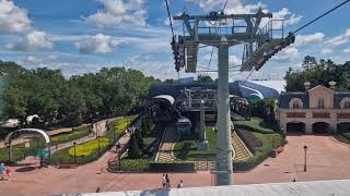 Disneys Skyliner FULL ride from Caribbean beach resort to Epcot with information announcements [upl. by Krauss]