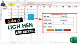 File Excel IN VÀ QUẢN LÝ LỊCH HẸN rất hay mà bạn nên biết  Tin Học Đông Phương [upl. by Naesyar]