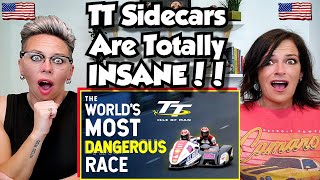 American Couple Reacts ISLE OF MAN TT SIDECAR RACE FIRST TIME EVER REACTION INSANE [upl. by Zasuwa]