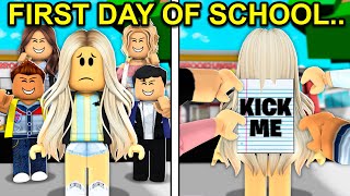 Baby Lanis First Day Of School Roblox Brookhaven [upl. by Enitsirk]